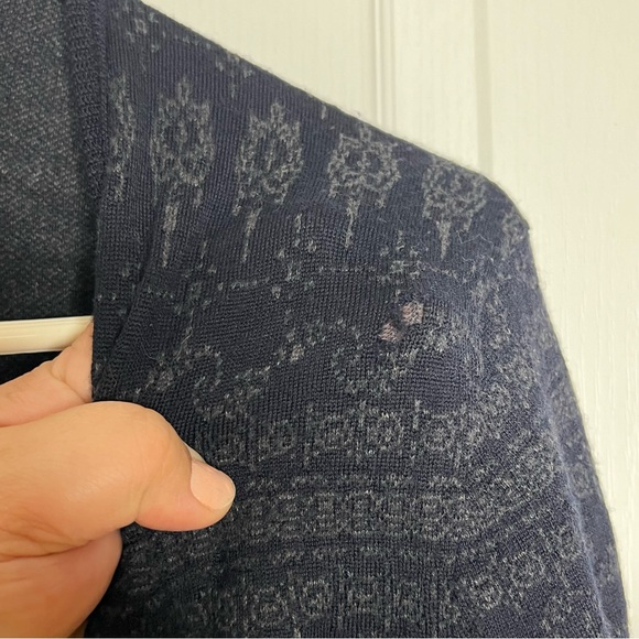 All Saints luxury unisex wool cotton zip cardigan charcoal grey size small - Picture 10 of 12